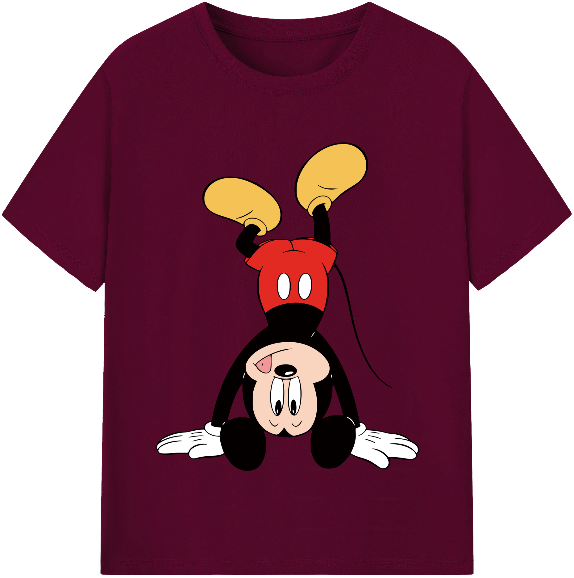 （画像用） ミッキーマウス Mickey Mouse レディースカジュアルプリントTシャツ（綿100％）